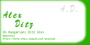 alex ditz business card